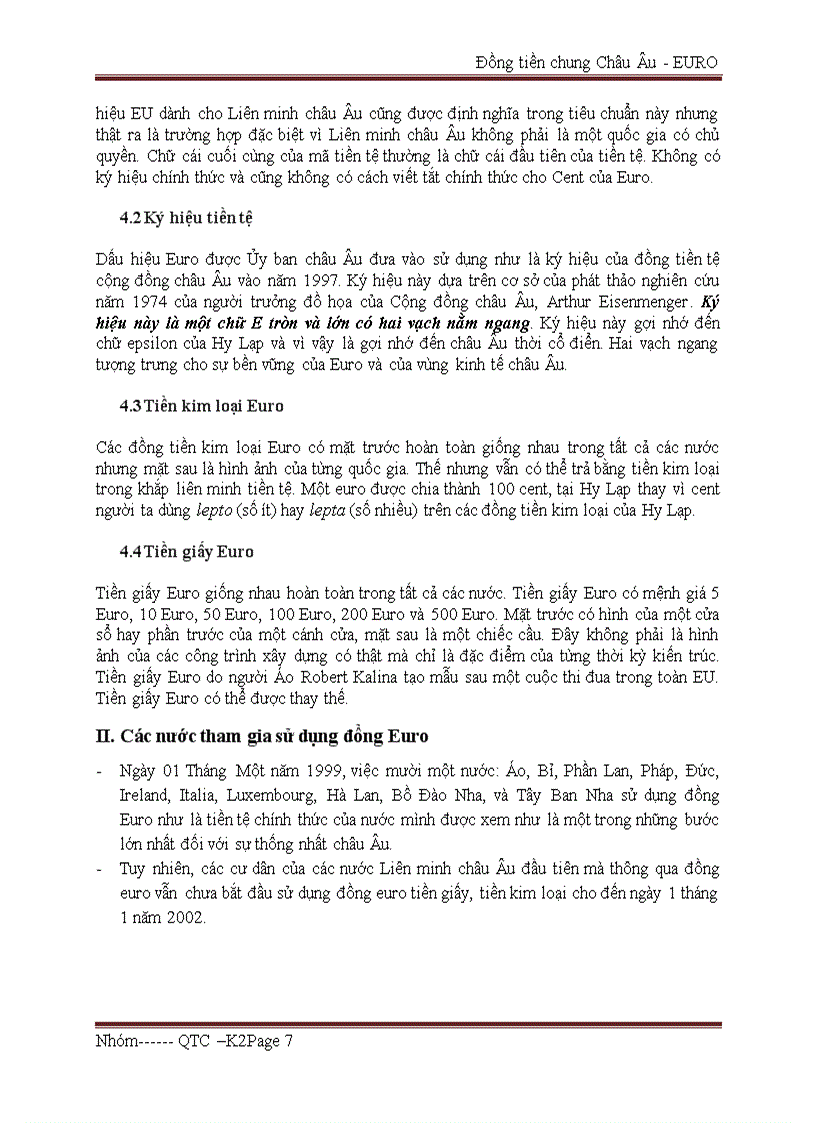 image for page Nghiên cứu tình hình biến động của Euro và những ảnh hưởng của nó