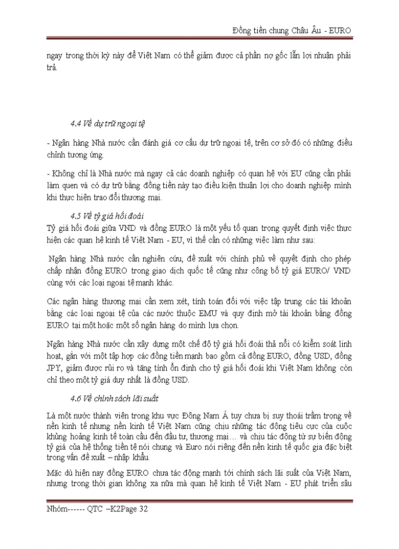 image for page Nghiên cứu tình hình biến động của Euro và những ảnh hưởng của nó