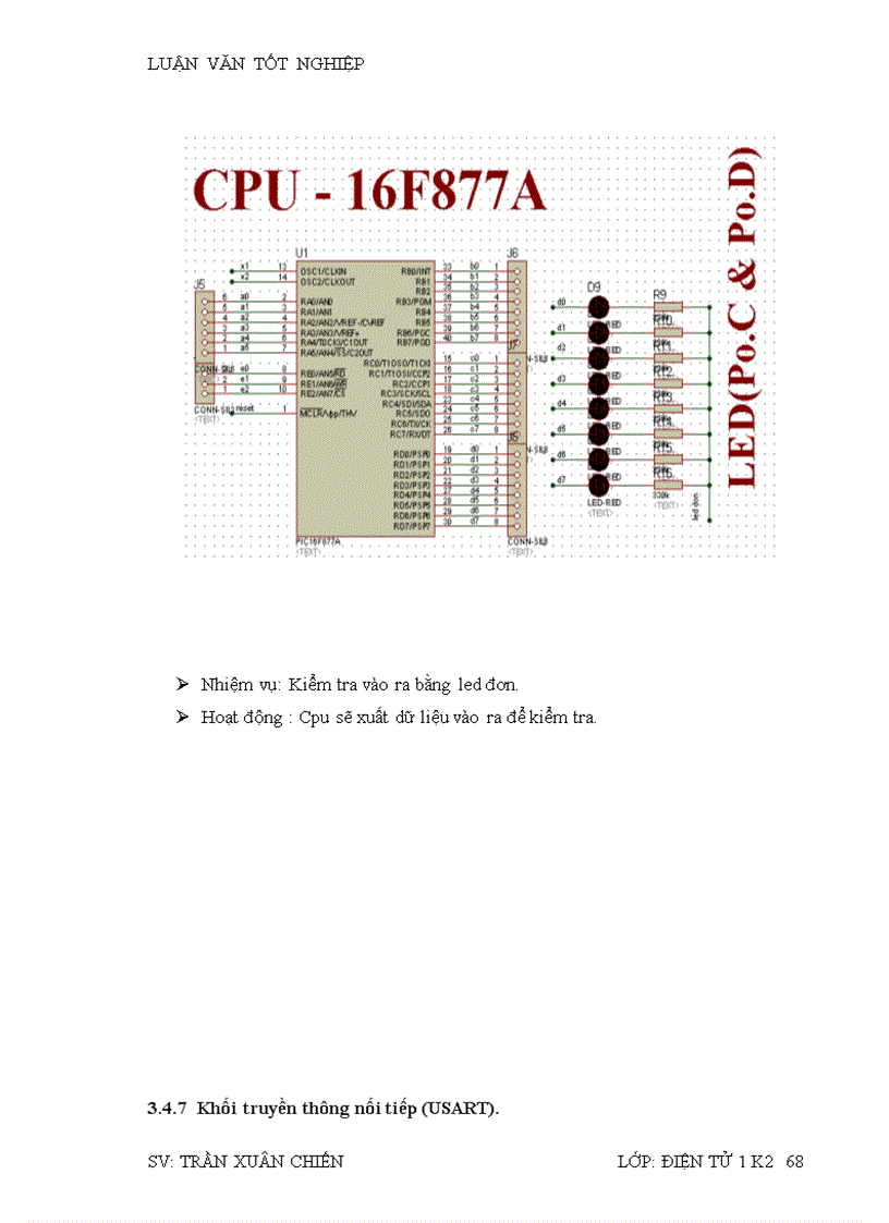image for page Nghiên cứu về vi điều khiển PIC 16F877A và một số ứng dụng Nghiên cứu và thiết kế bộ KIT PIC 16F877A