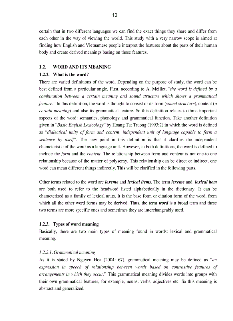 image for page A Contrastive Analysis of metaphors relating to parts of human body in English and Vietnamese