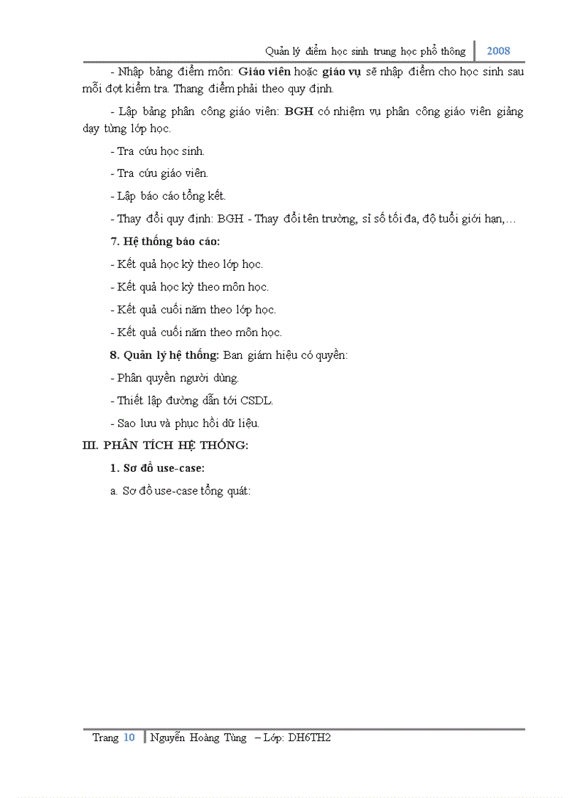 image for page Quản lý điểm học sinh trung học phổ thông