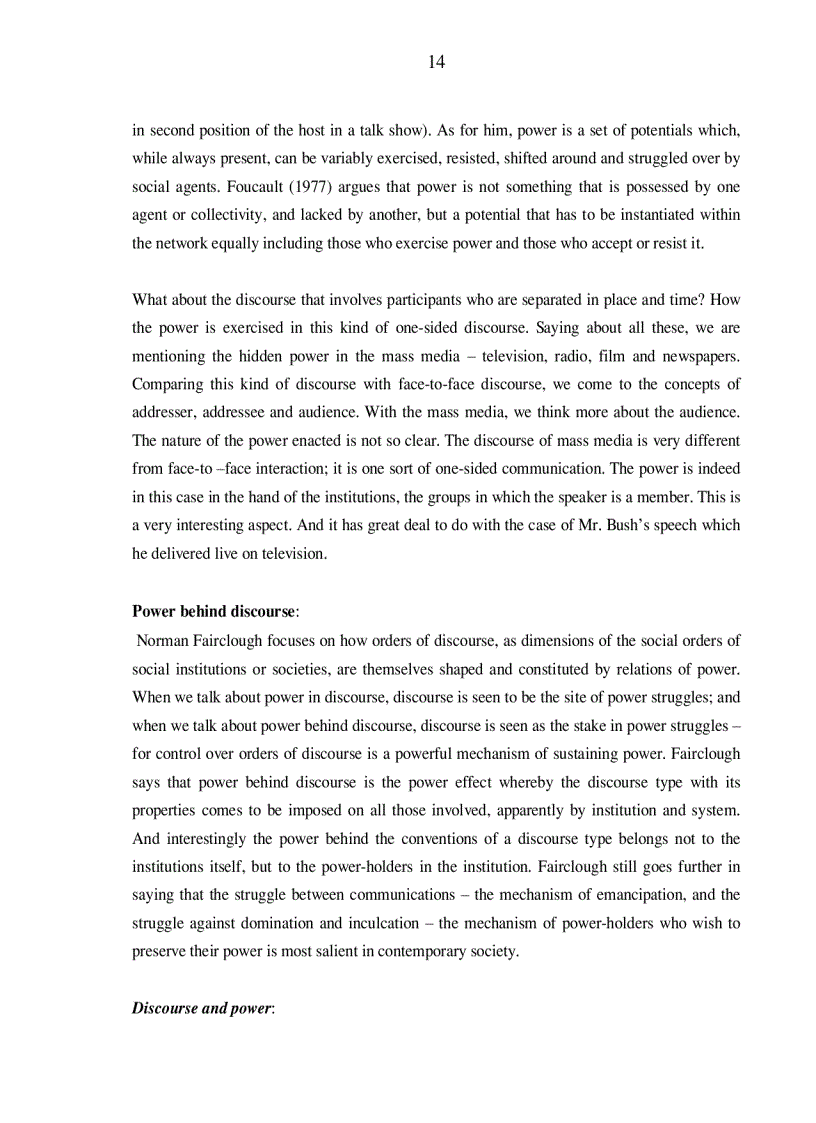 image for page A Critical discourse analysis of President Bush s speech outlining Strategy for Victory in Iraq