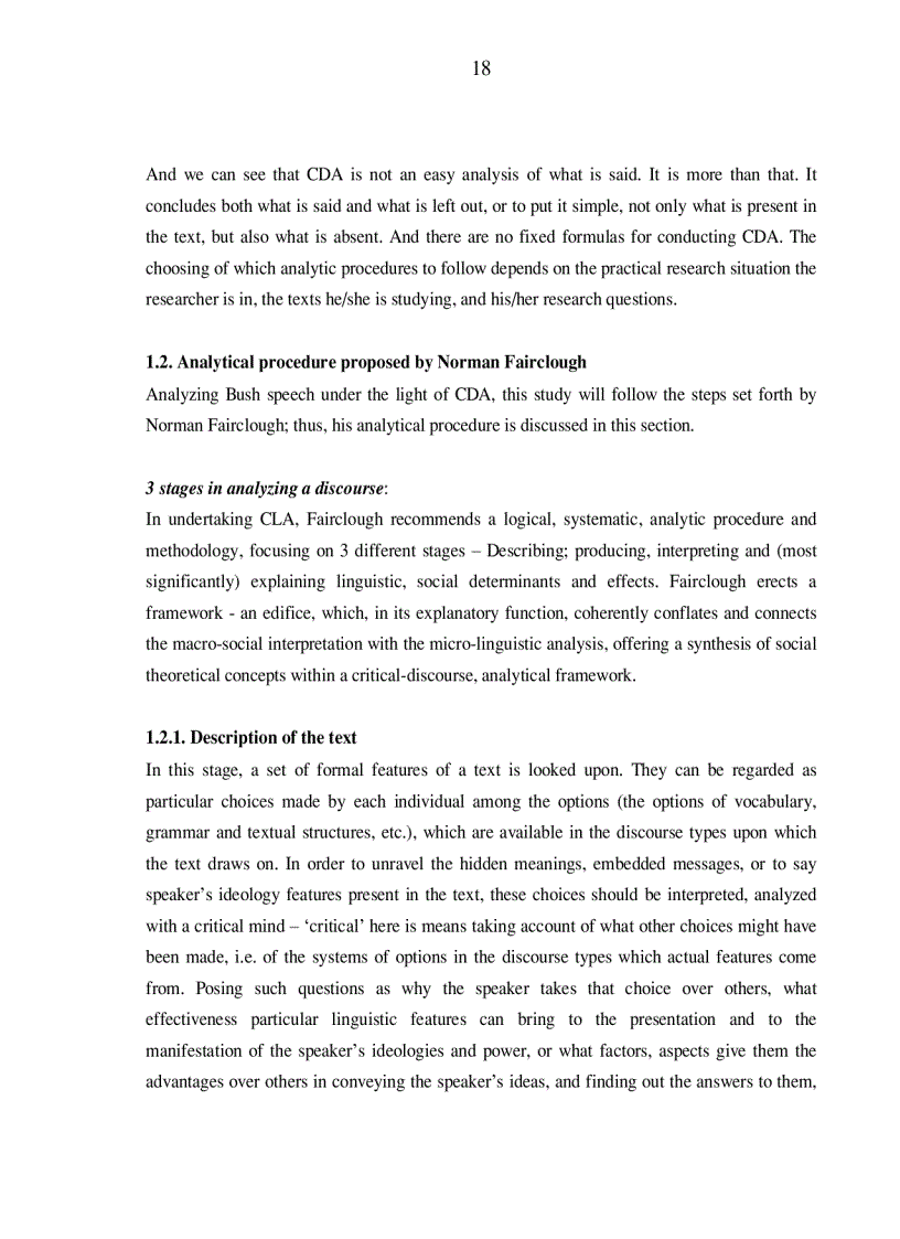 image for page A Critical discourse analysis of President Bush s speech outlining Strategy for Victory in Iraq