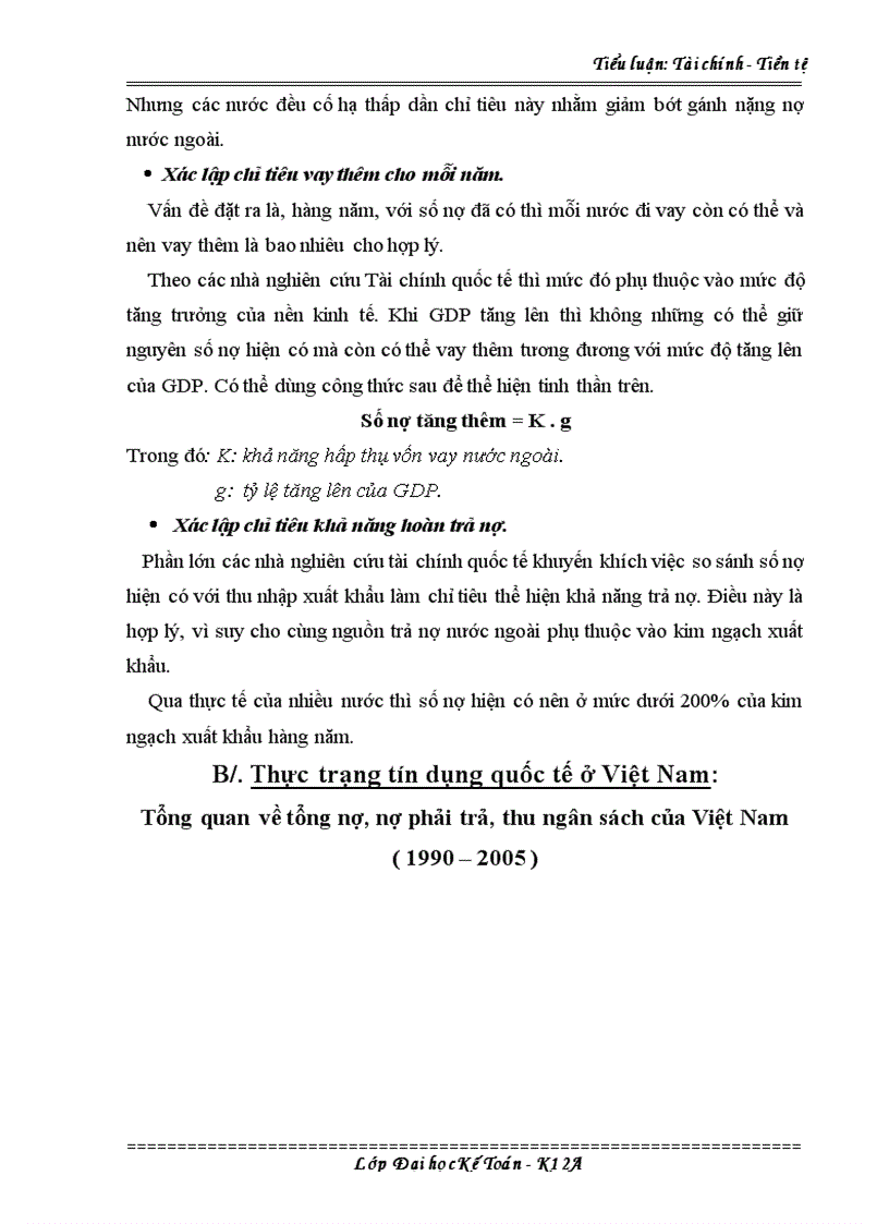 image for page Tín dụng quốc tế và liên hệ ở Việt Nam