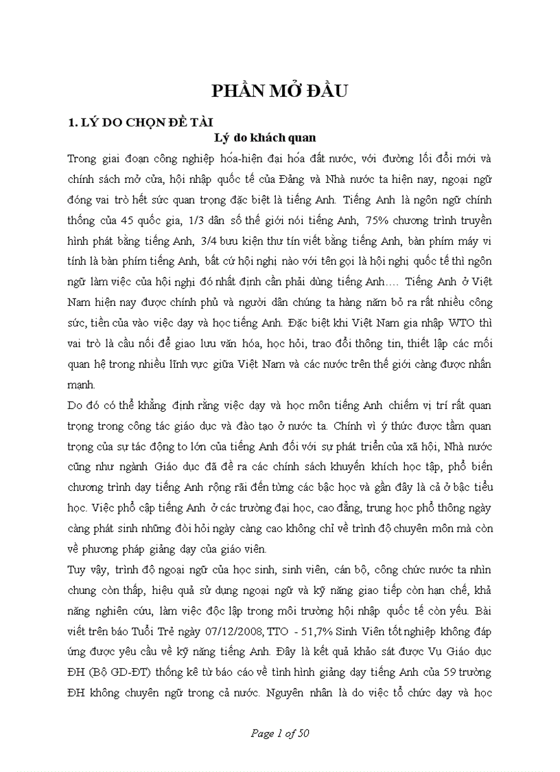 image for page Một số giải pháp để nâng cao kỹ năng nói Tiếng Anh của sinh viên cao đẳng tại trường Cao đẳng Kinh tế tài chính Vĩnh Long