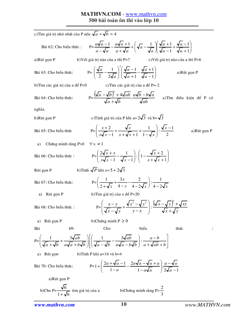 image for page 500 bài toán ôn thi vào lớp 10