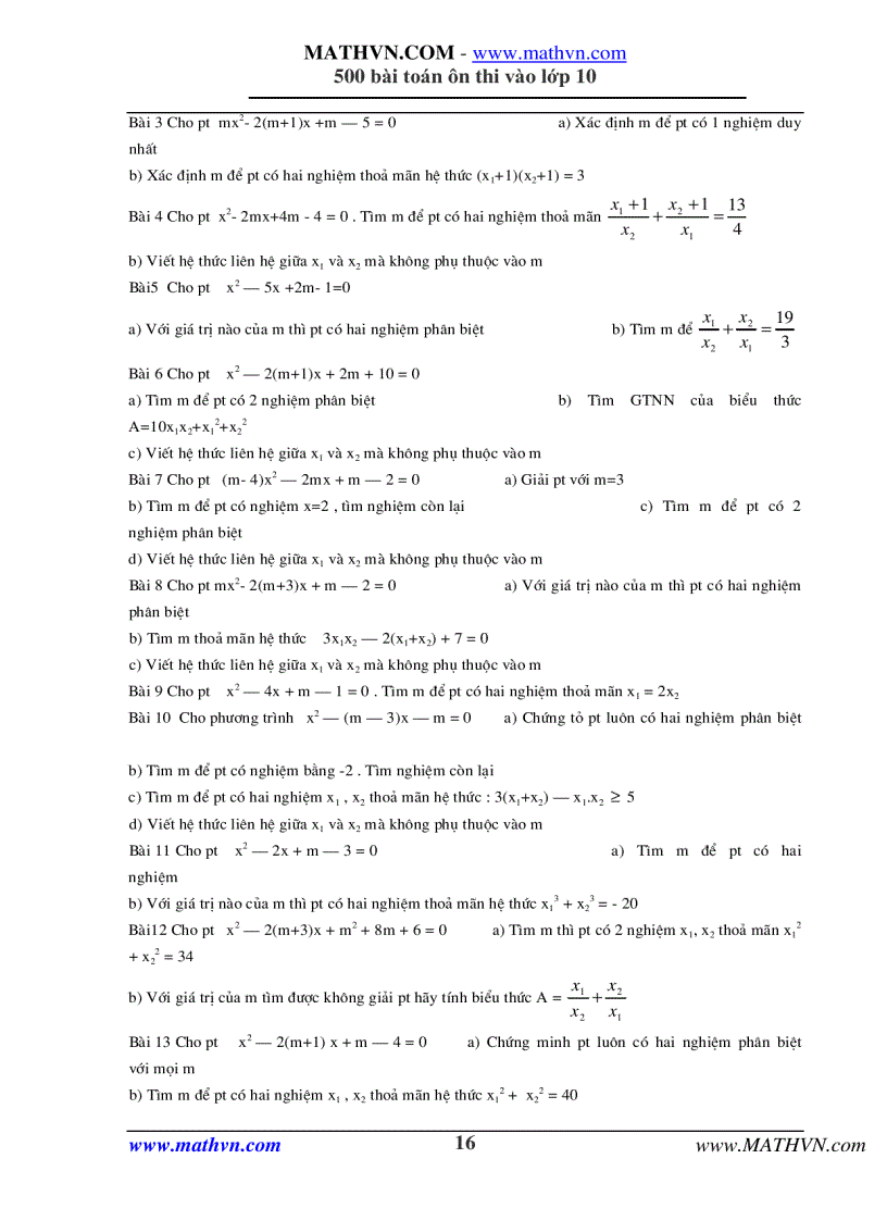 image for page 500 bài toán ôn thi vào lớp 10