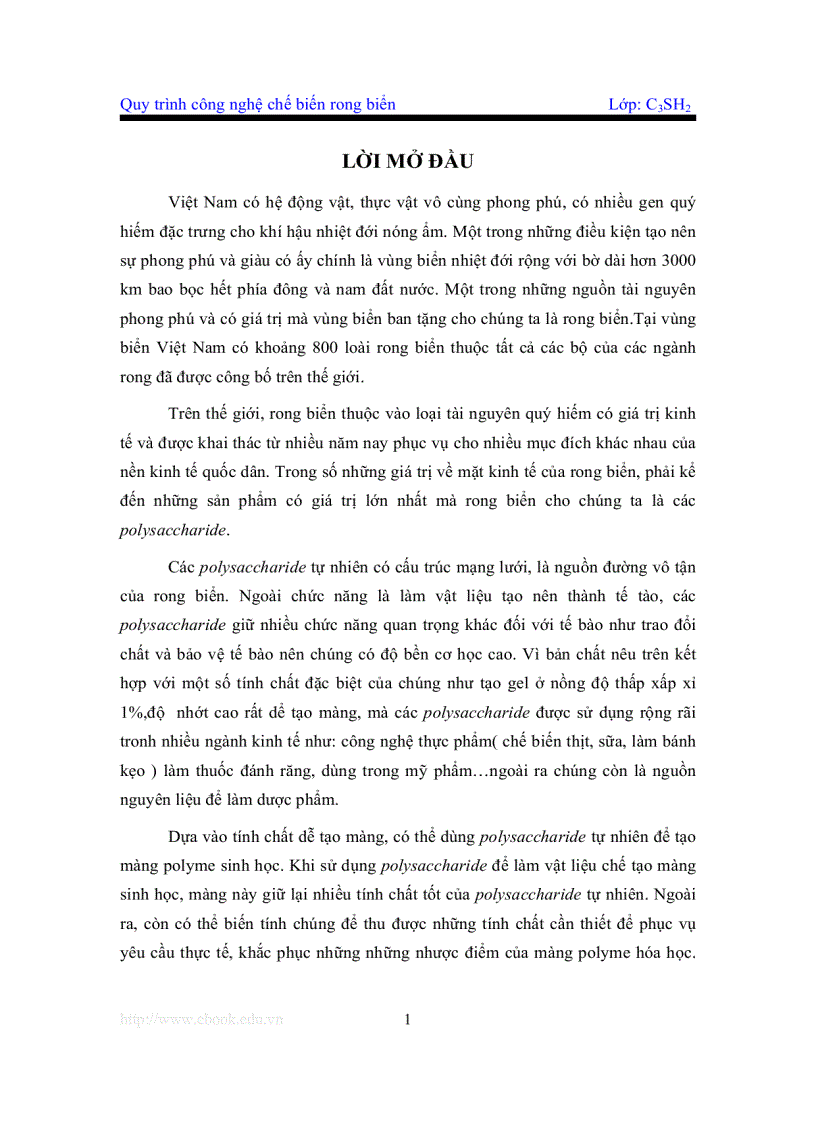 image for page Quy trình công nghệ chế biến rong biển