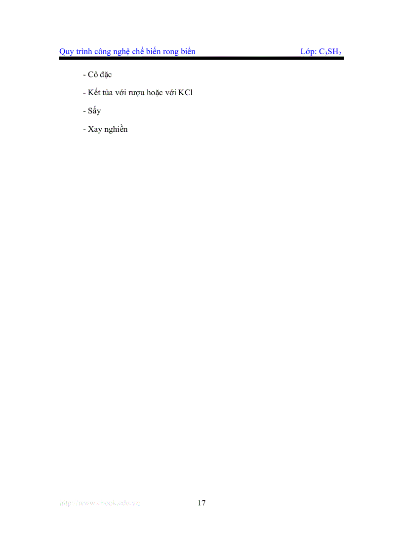 image for page Quy trình công nghệ chế biến rong biển