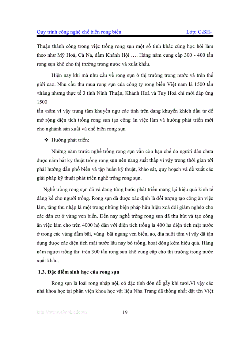 image for page Quy trình công nghệ chế biến rong biển