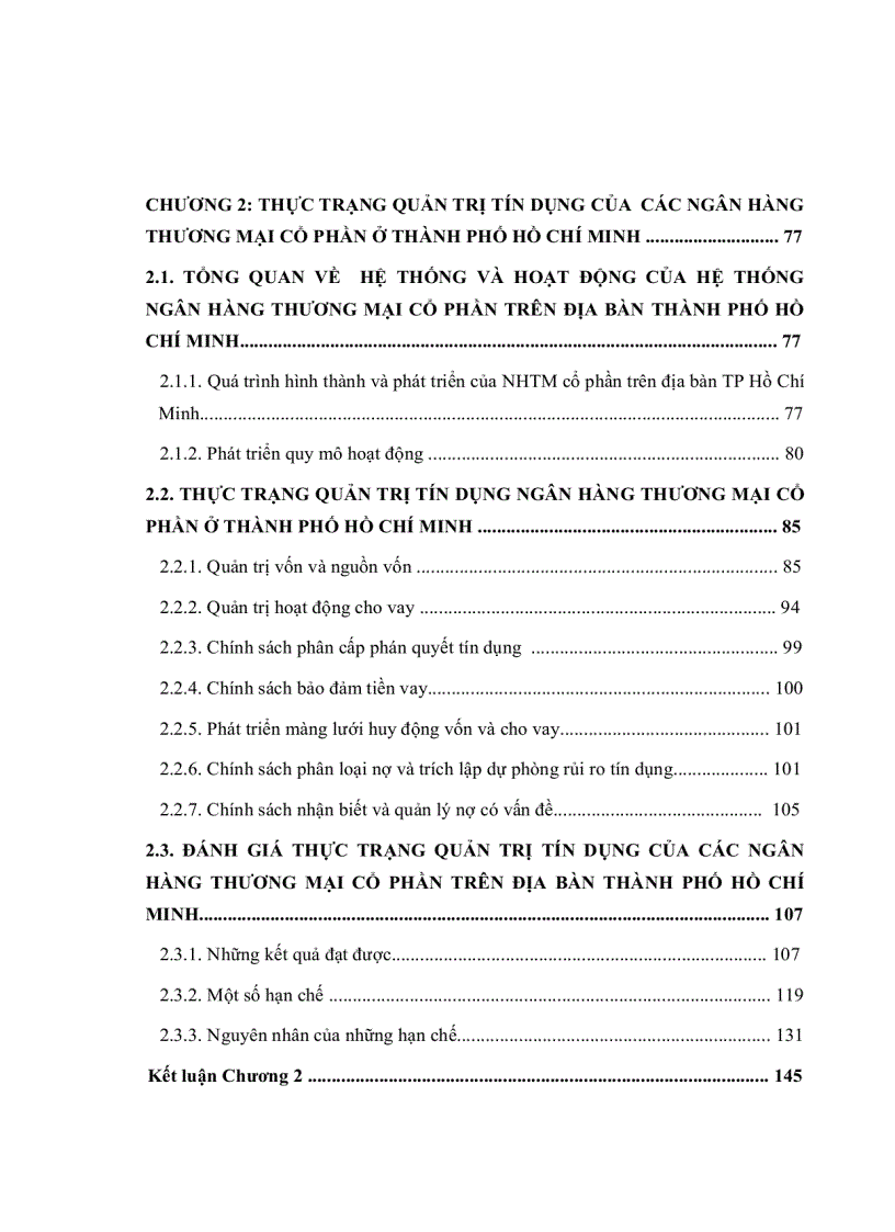 image for page Quản trị tín dụng của các ngân hàng thương mại cổ phần trên địa bàn thành phố hồ chí minh