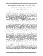 Một số biện pháp chỉ đạo nâng cao chất lượng chuyên môn trong trường mầm non