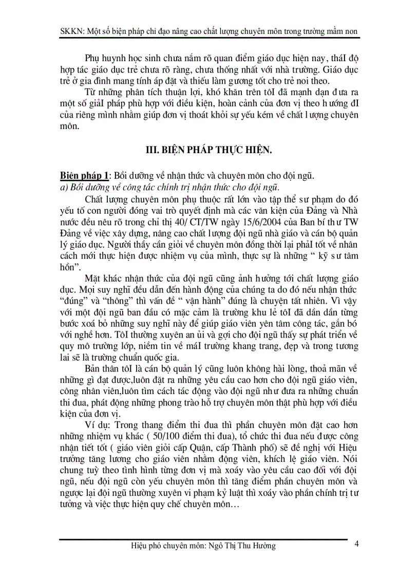 image for page Một số biện pháp chỉ đạo nâng cao chất lượng chuyên môn trong trường mầm non