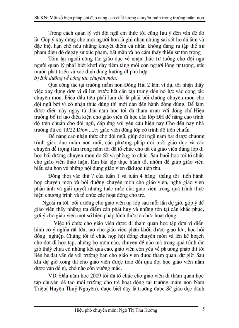 image for page Một số biện pháp chỉ đạo nâng cao chất lượng chuyên môn trong trường mầm non