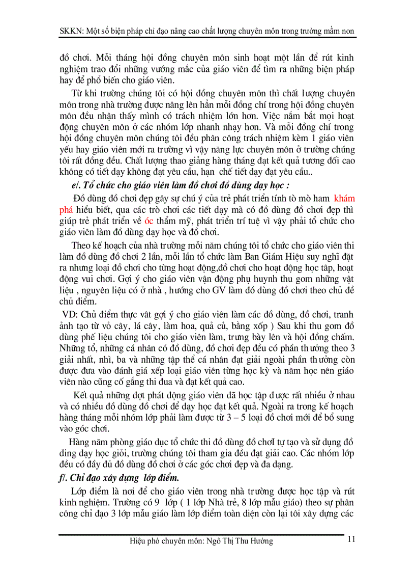 image for page Một số biện pháp chỉ đạo nâng cao chất lượng chuyên môn trong trường mầm non