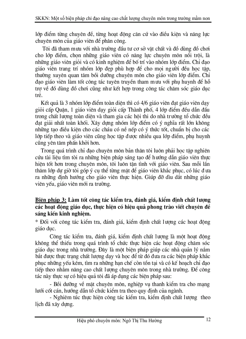 image for page Một số biện pháp chỉ đạo nâng cao chất lượng chuyên môn trong trường mầm non