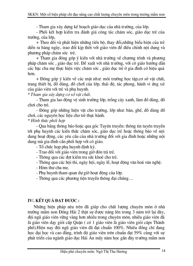 image for page Một số biện pháp chỉ đạo nâng cao chất lượng chuyên môn trong trường mầm non