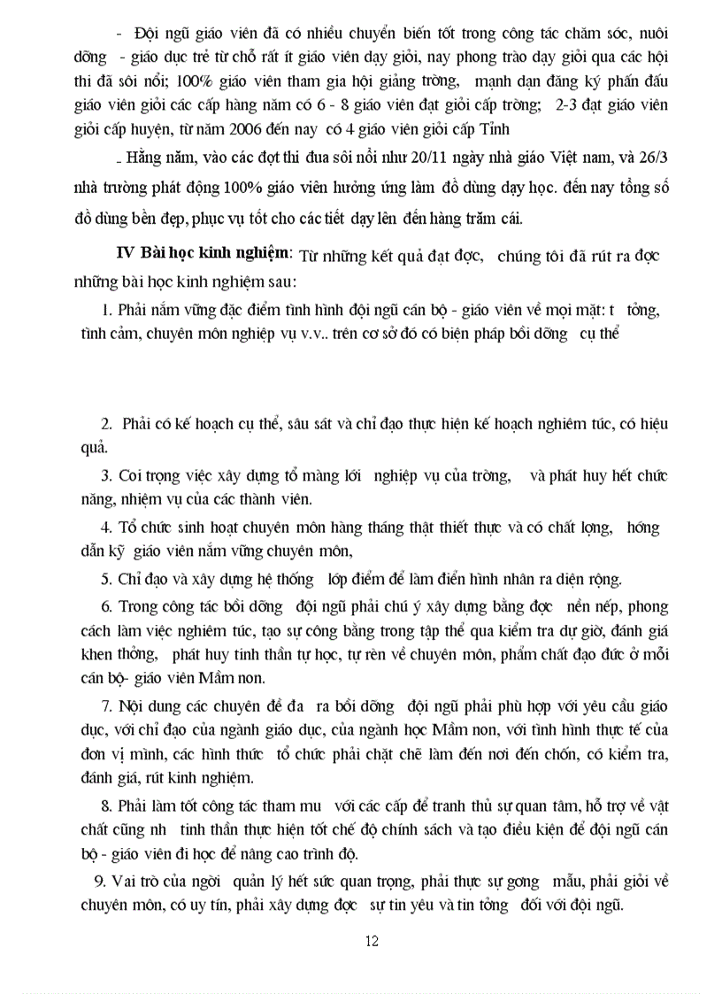 image for page Kinh nghiệm Nâng cao chất lượng cho đội ngũ giáo viên Mầm non