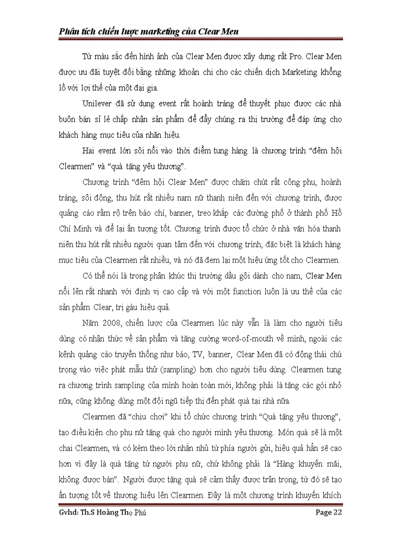 image for page Phân tích chiến lược marketing của clear men
