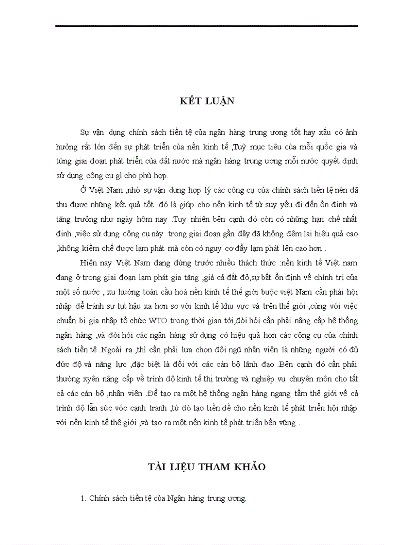 image for page Sự vận dụng chính sách tiền tệ ở việt nam