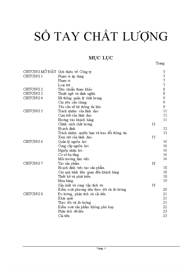 image for page Sổ Tay Quản lí chất lượng ISO 9001 2000 Quản trị chất lượng