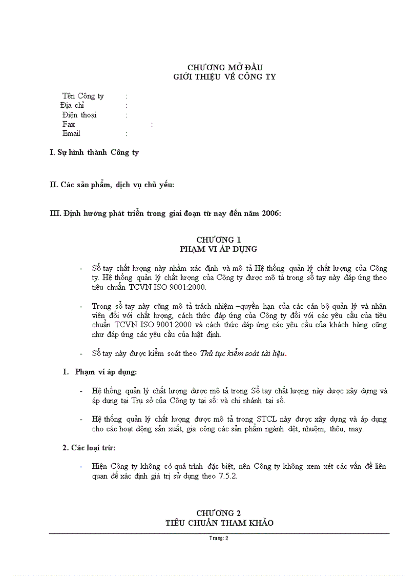 image for page Sổ Tay Quản lí chất lượng ISO 9001 2000 Quản trị chất lượng