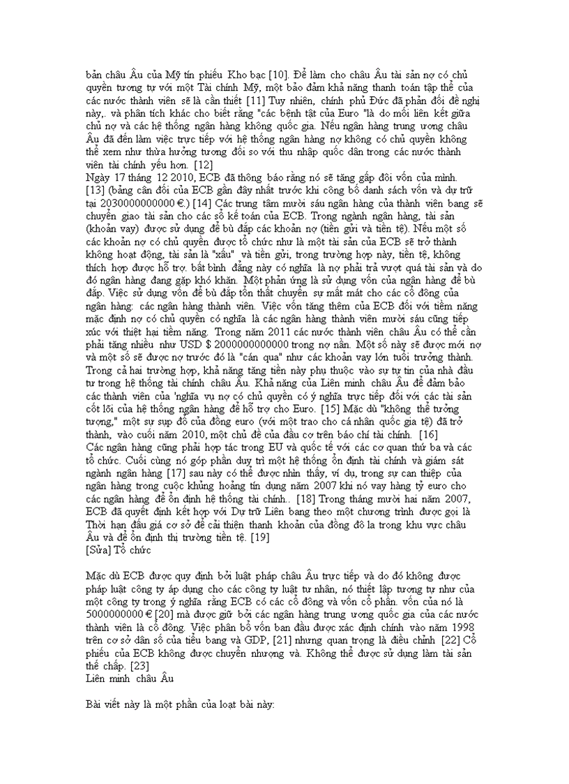 image for page So sánh về cơ chế tổ chức và hoạt động của Ngân hàng nhà nước Việt Nam với Cục dự trữ liên bang Mỹ FED và Ngân hàng trung ương Châu Âu ECB
