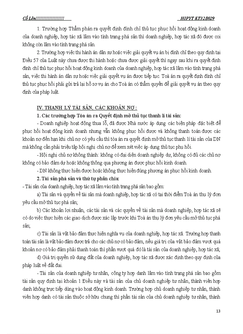 image for page Phá sản doanh nghiệp hợp tác xã