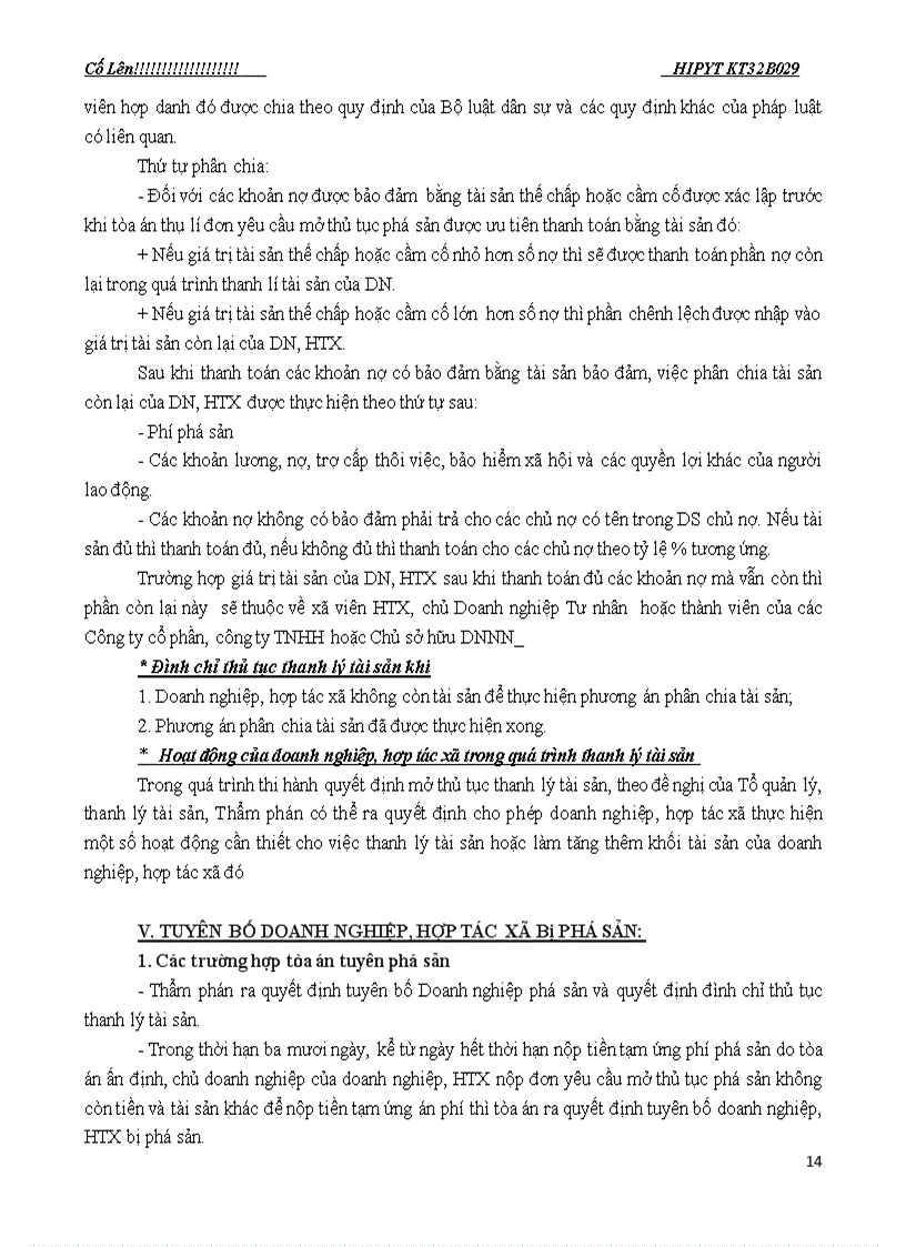 image for page Phá sản doanh nghiệp hợp tác xã