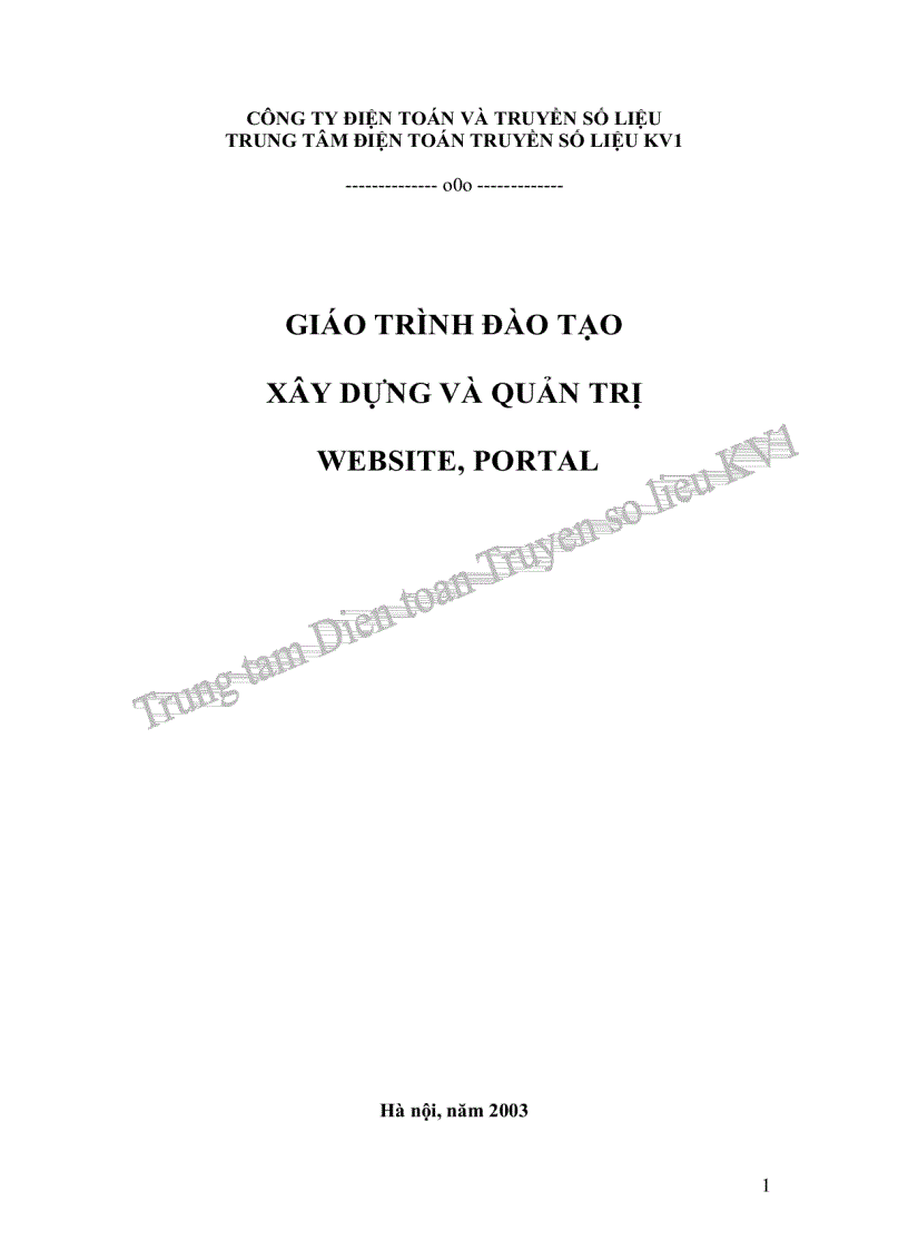 image for page Giáo trình xây dựng và quản trị web portal