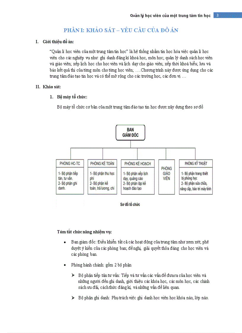 image for page Quản lý học viên của một trung tâm tin học
