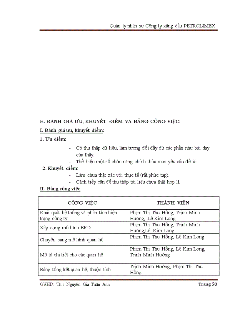 image for page Phân tích và thiết kế hệ thống quản lý nhân sự công ty xăng dầu petrolimex