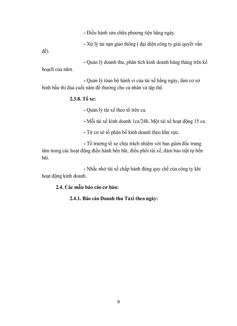 image for page Quản lý Trung Tâm Khai Thác Kinh Doanh TAXI