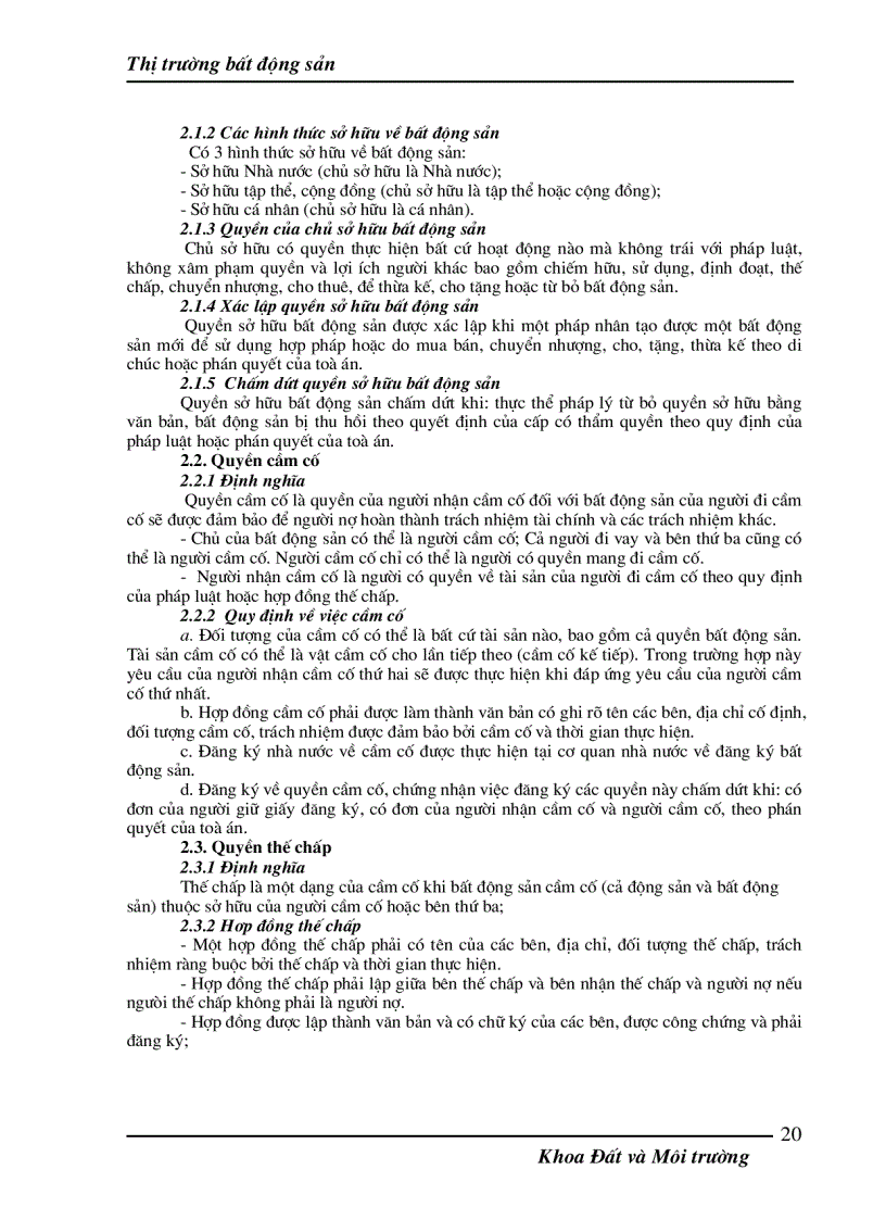 image for page Giáo trình Thị trường bất động sản