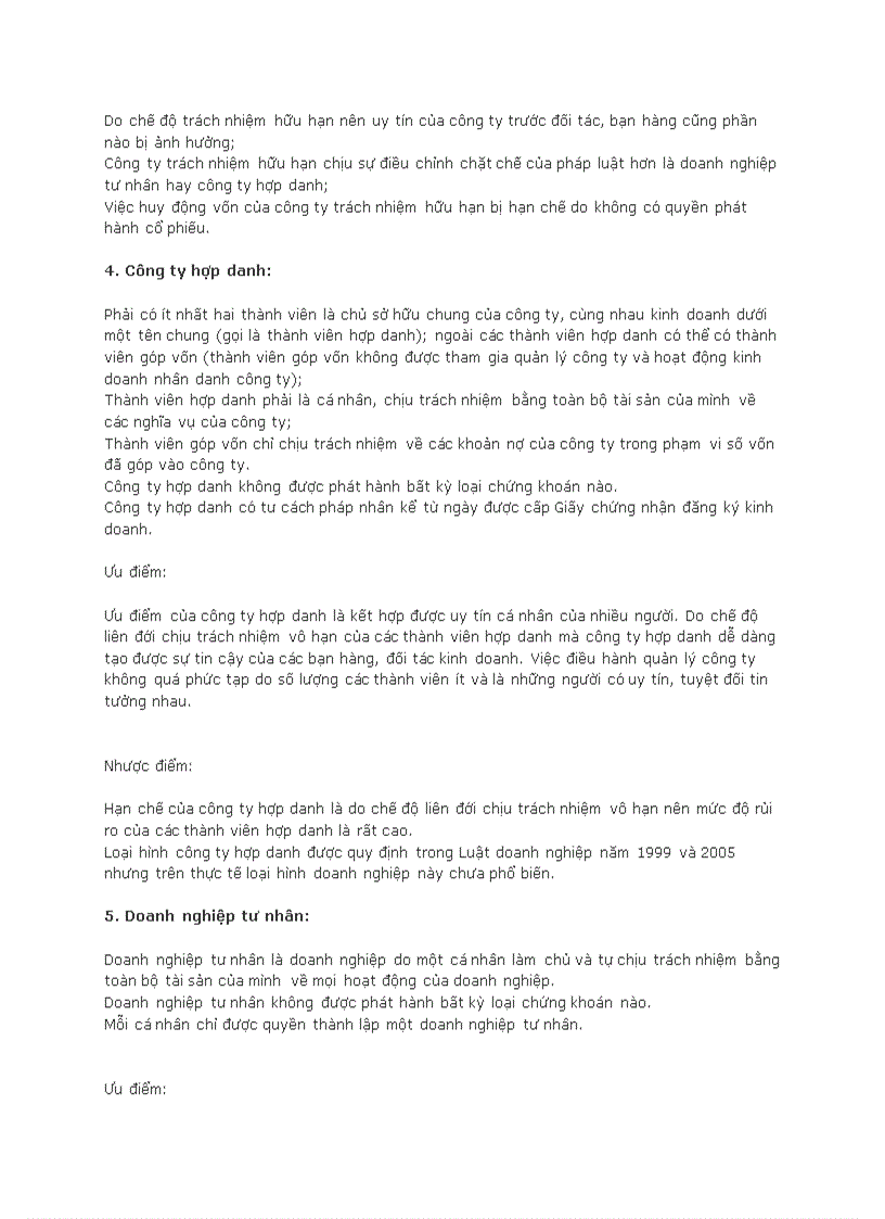 image for page Ưu và nhược điểm của các loại hình các loại hình công ty theo luật doanh nghiệp