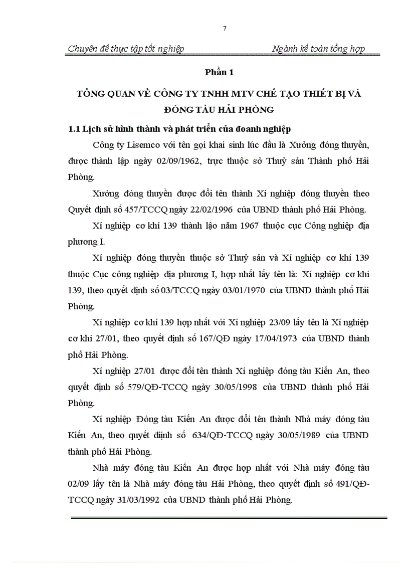 image for page Kế toán nguyên vật liệu tại Công ty TNHH MTV chế tạo thiết bị và đóng tàu Hải Phòng LISEMCO LILAMA File Word