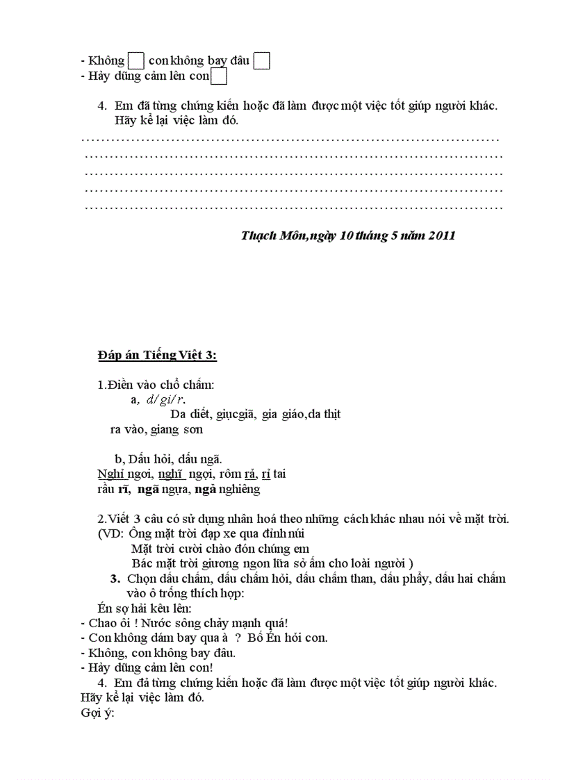 image for page Đề THI HỌC SINH GIỎI CẤP TRƯỜNG NĂM HỌC 2010 2011 Mơn Tiếng Việt Lớp 1