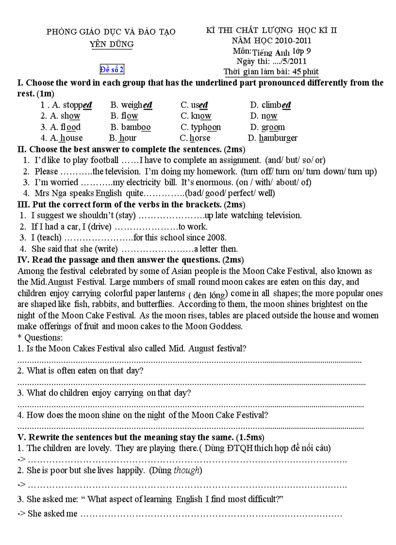 image for page Đề thi học kỳ 2 tham khảo