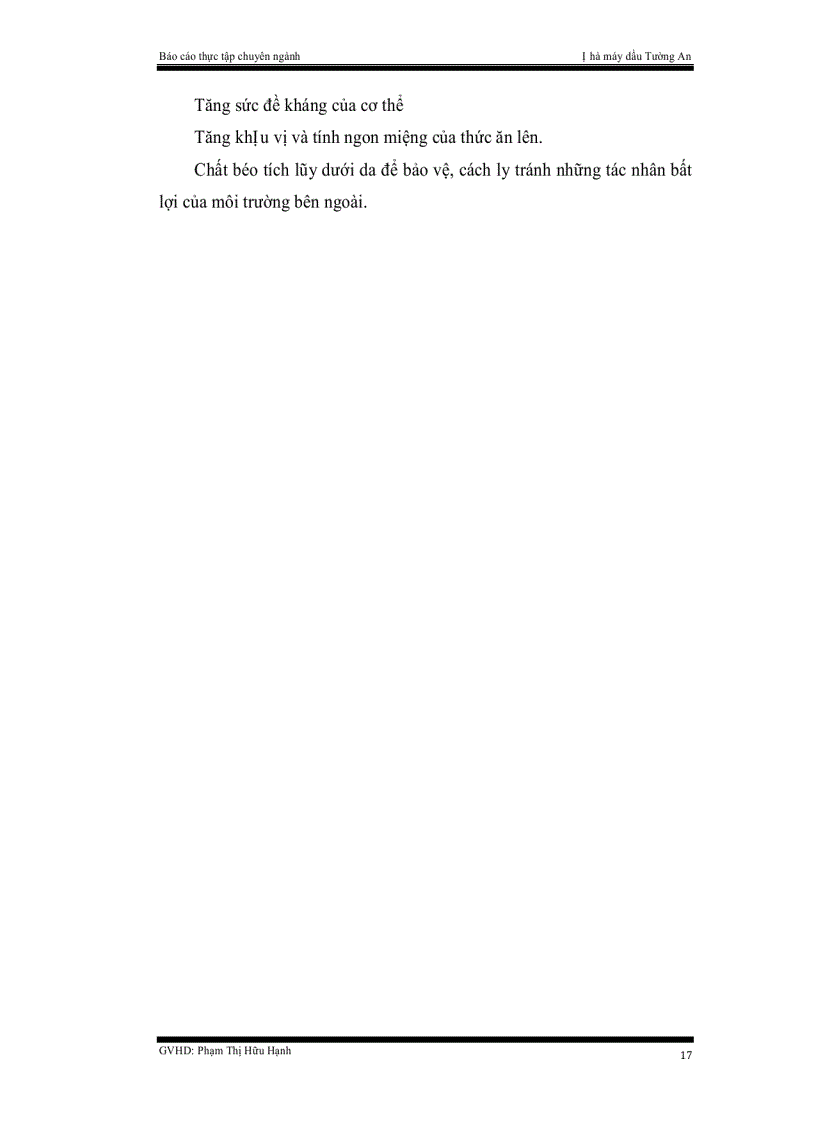 image for page Quy trình tinh luyện dầu thực vật tại công ty cổ phần dầu Tường An