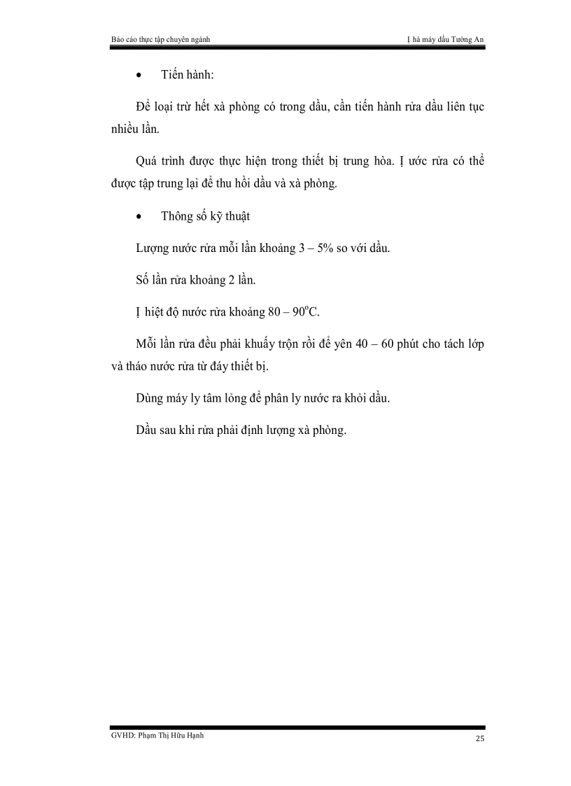 image for page Quy trình tinh luyện dầu thực vật tại công ty cổ phần dầu Tường An