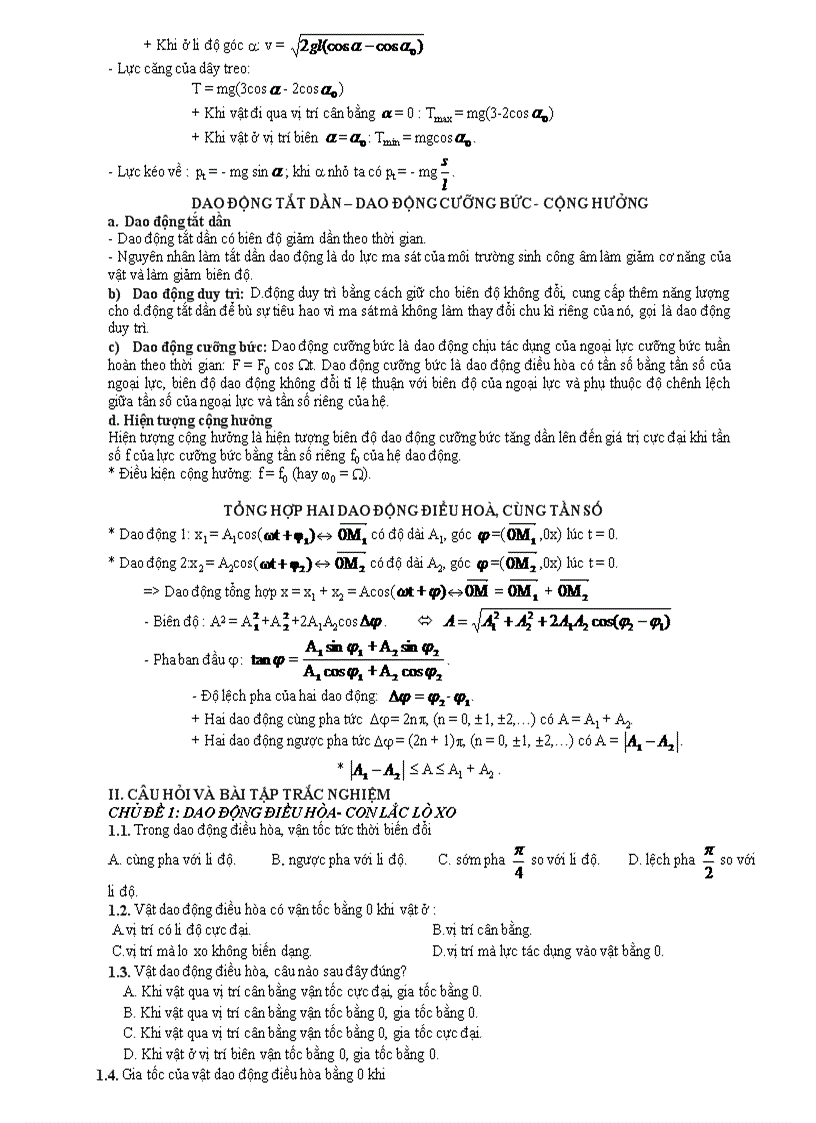 image for page Giáo án ôn thi tốt nghiệp vật lý phần cơ