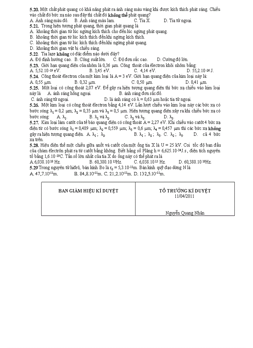 image for page Giáo án ôn thi tốt nghiêp vật lý phần lượng tử