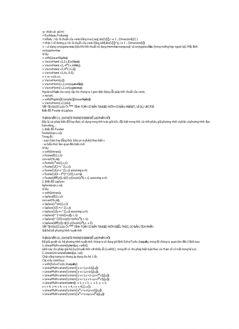 image for page Các câu lệnh cần biết trong phân mếm maple