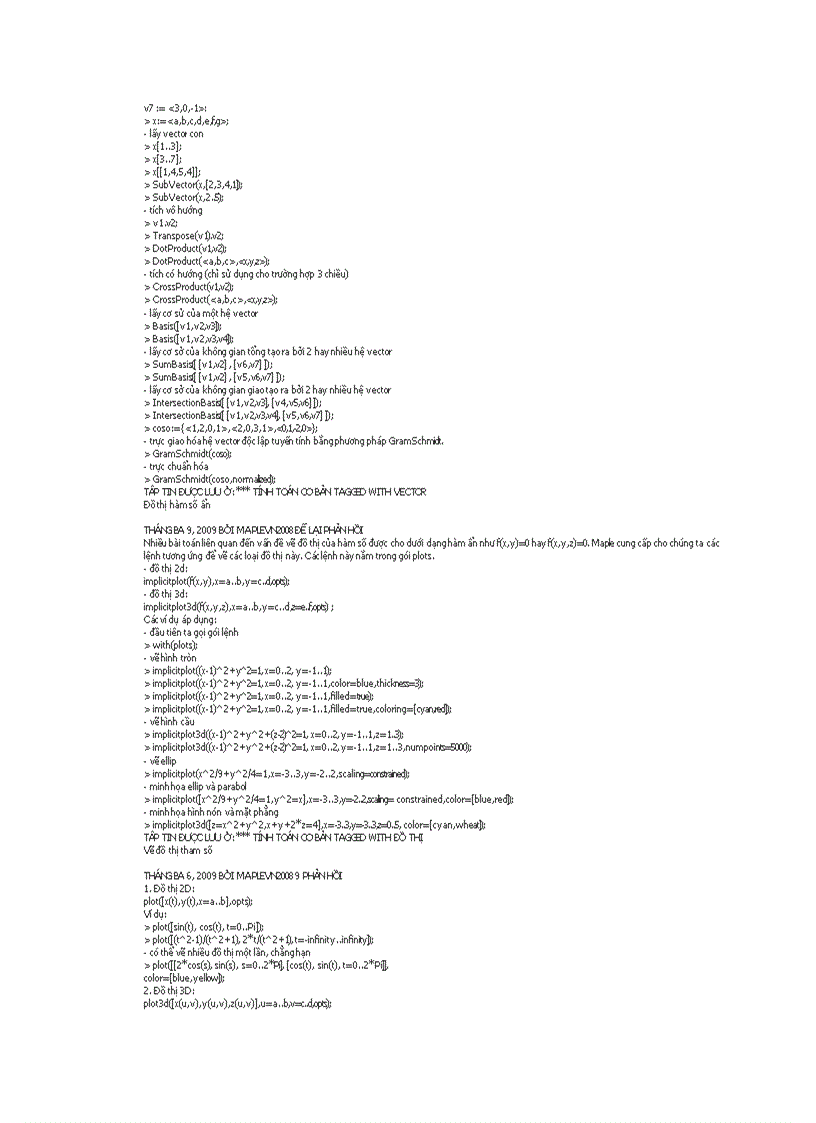 image for page Các câu lệnh cần biết trong phân mếm maple