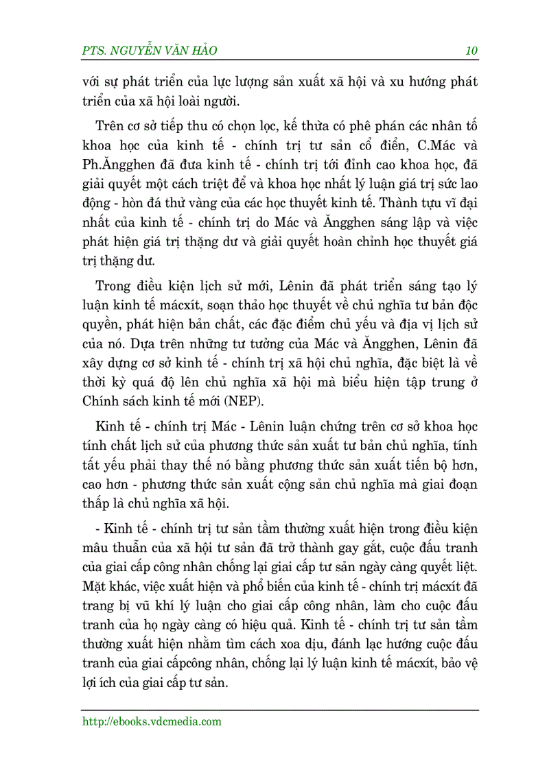 image for page Huong dan on thi mon kinh te chinh tri mac lenin