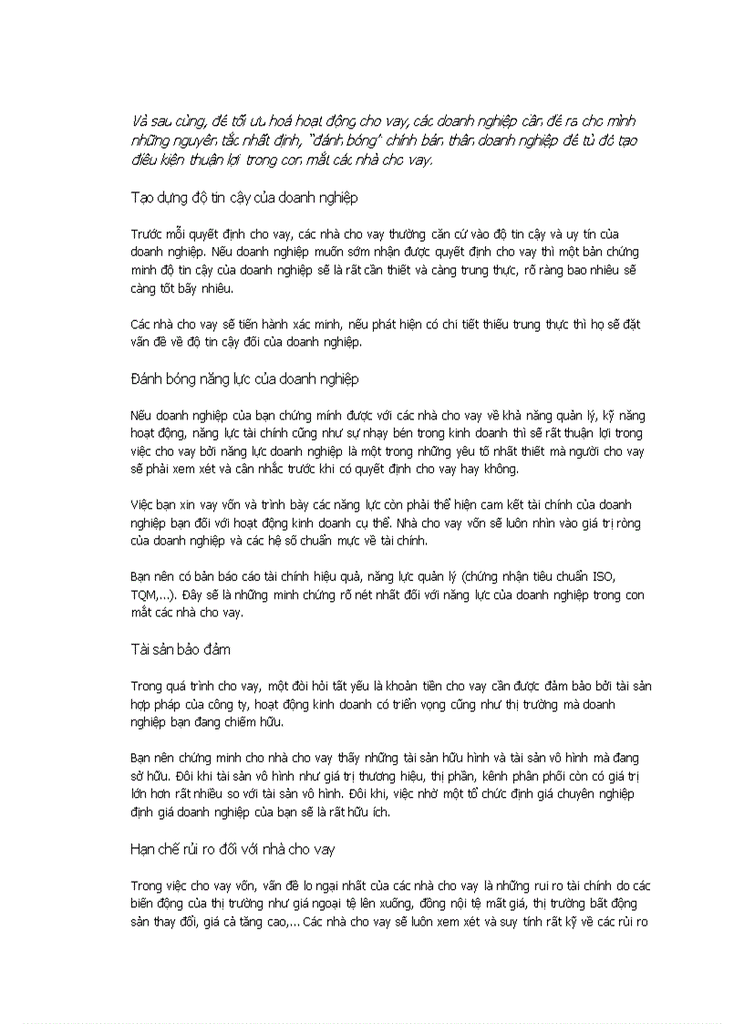 image for page Vay vốn việc không dễ dàng