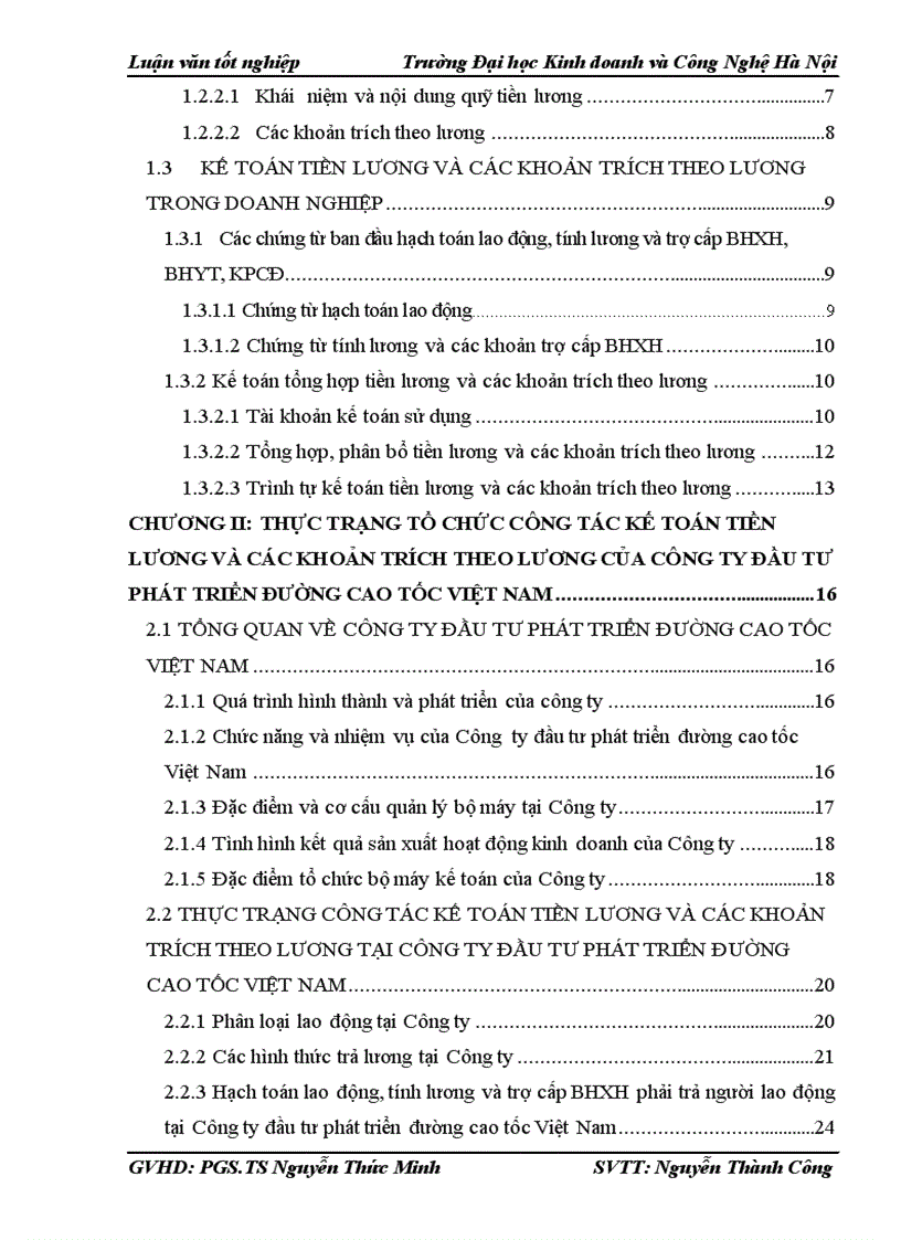 image for page Hoàn thiện công tác kế toán tiền lương và các khoản trích theo lương tại công ty đầu tư phát triển đường cao tốc việt nam