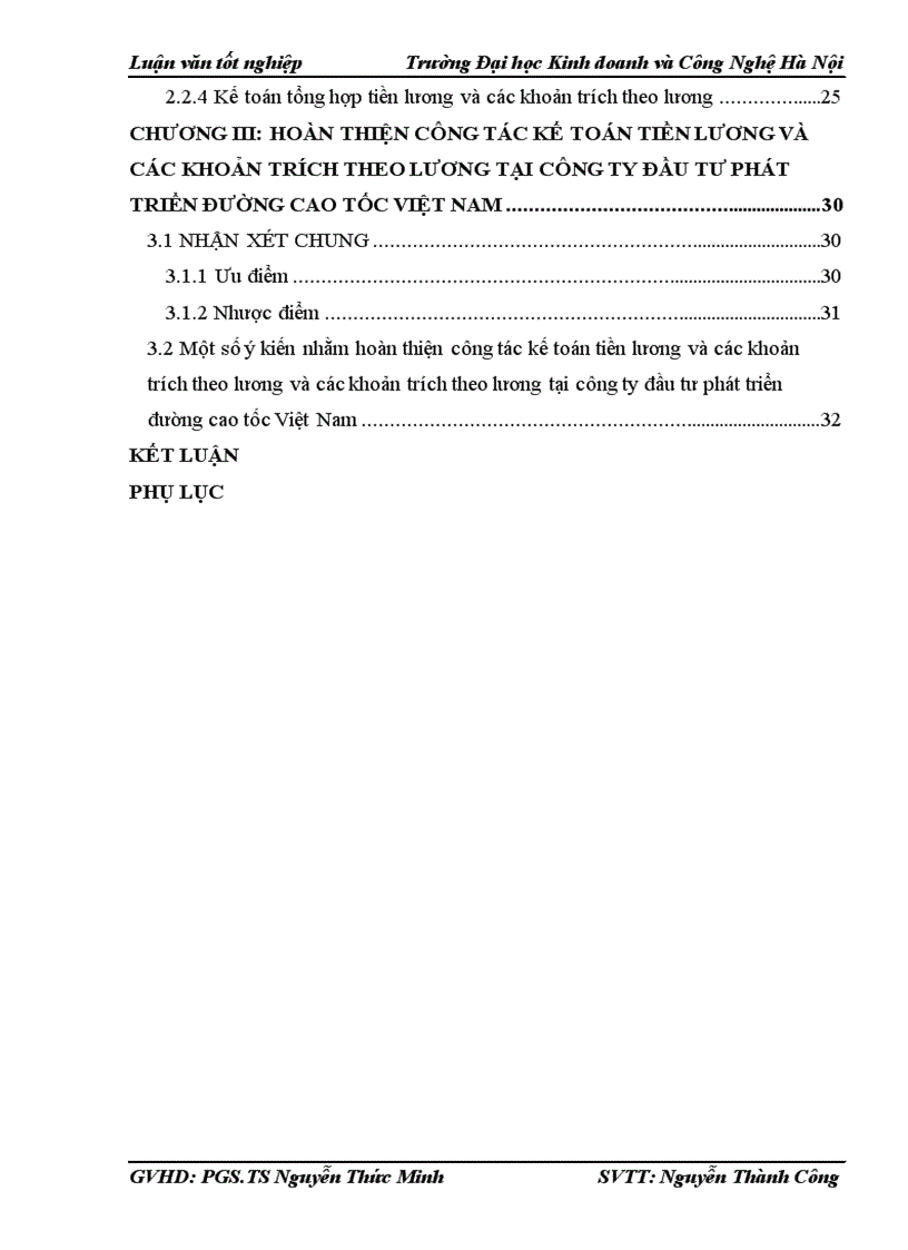 image for page Hoàn thiện công tác kế toán tiền lương và các khoản trích theo lương tại công ty đầu tư phát triển đường cao tốc việt nam