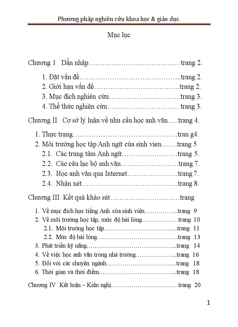 image for page Nghiên cứu vấn đề học ngoại ngữ của sinh viên lớp 071102 khoa CNTT trường ĐH Sư Phạm Kỹ Thuật TP HCM