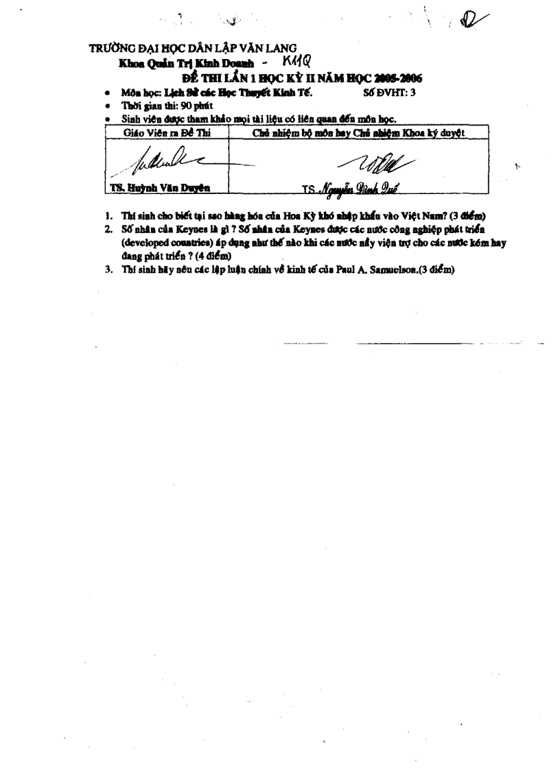 image for page Đề thi Lịch sử các học thuyết kinh tế